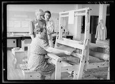 Wolf Pit Farms,Georgia,GA,Farm Security Administration,1940,FSA,Weaving,1