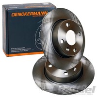 2X Denckermann Bremsscheiben 240Mm Voll Hinten Passend FüR Opel Corsa Tigra | B1