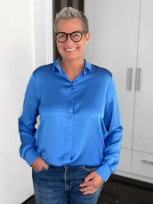 MILANO ITALY - Hemdbluse Ocean / meerblau - Bild 1 von 4