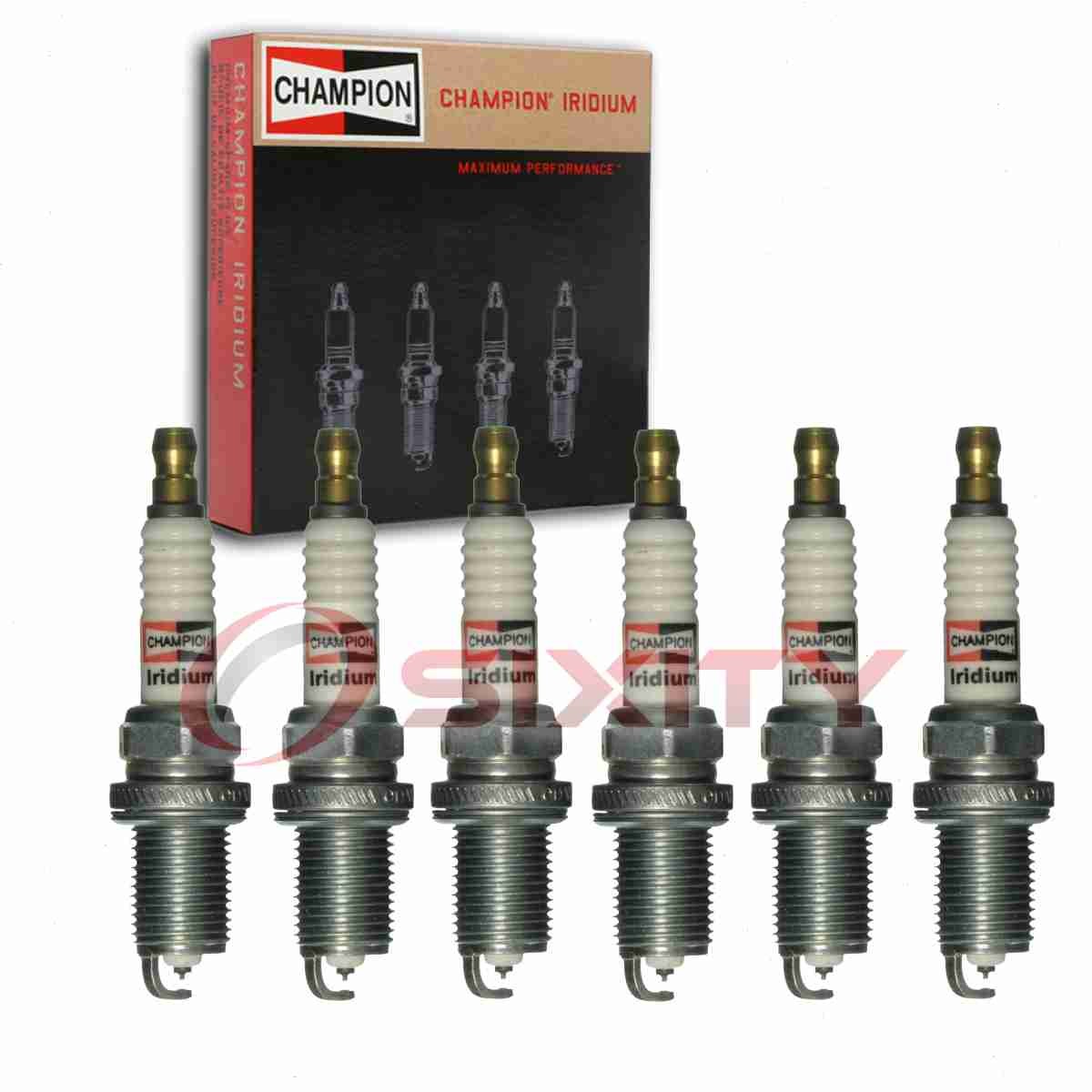 6 pc Champion Iridium Spark Plugs for 2008-2010 Audi A5 Quattro 3.2L V6 uy