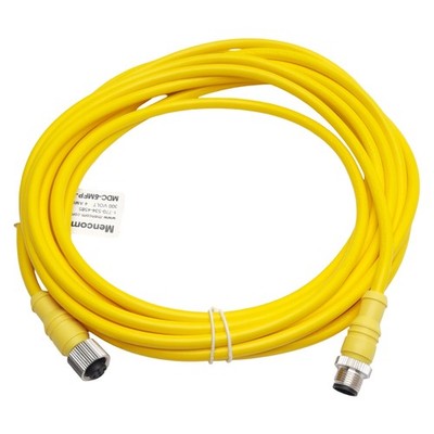 Mencom MDC-5MFP-5M Cordset, 5-Pin M12 Male to 5-Pin M12 Female, 300VAC 4A, 5m