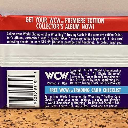WCW World Championship Wrestling Official Trading Cards- 1991, New, Unopened, 12 - Picture 7 of 8