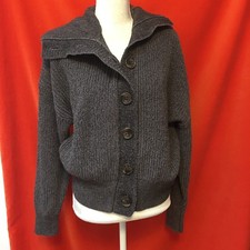 Varley Elwood knit jacket chunky cotton cardigan gray size m nwt slouchy