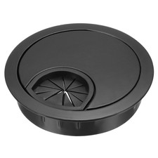 Desk Cable Hole Cover,Zinc Alloy Cord Raceway 53mm,Black