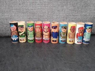 RARE AMERICAN MINT CORP "TROOPER" 1943 Candy Containers Set of 10