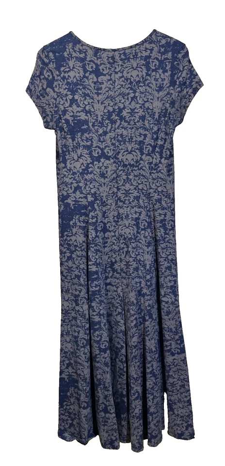 Maxi Vestido Peruvian Connection Eleonora Medio Azul Elástico Tejido Boho Fluido Foto 3 de 4