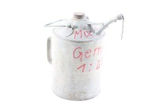 Vecchio Latta Zinco Contenitore Tanica Auto D'Epoca Officina Tanica Olio Vintage