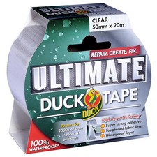 Duck Tape Ultimate Cloth Tape Clear 50mm x 20m. The ultimate high strength wate