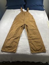 Dickies Men s Classic Brown Duck Bib Overalls Size 42X32 EUC