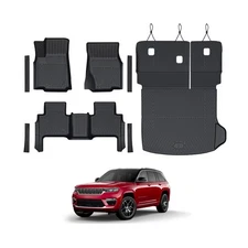 Floor Mats Set for 2022-2025 Jeep Grand Cherokee Accessories, Full Coverage A...