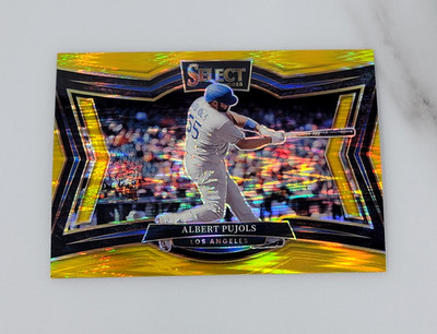 2025 Panini Select Diamond Level Gold Flash Prizm Albert Pujols #211 Dodgers /10