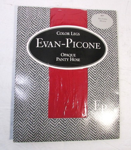 Panty Hose, Evan-Picone, Color Legs, Red Pepper Medium, New - Picture 3 of 3