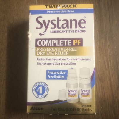Systane COMPLETE PF Dryness Relief Eye Drops - 2 Pack Exp. 2027+