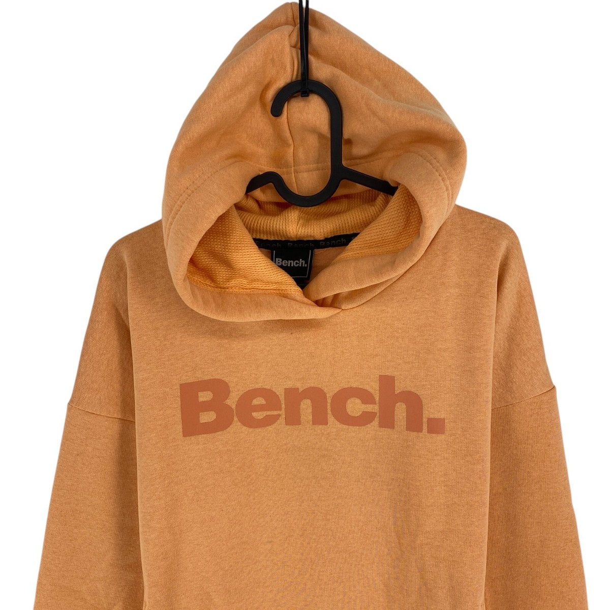 Bench Women Orange Logo Hoodie Jumper Sweater Size S UK