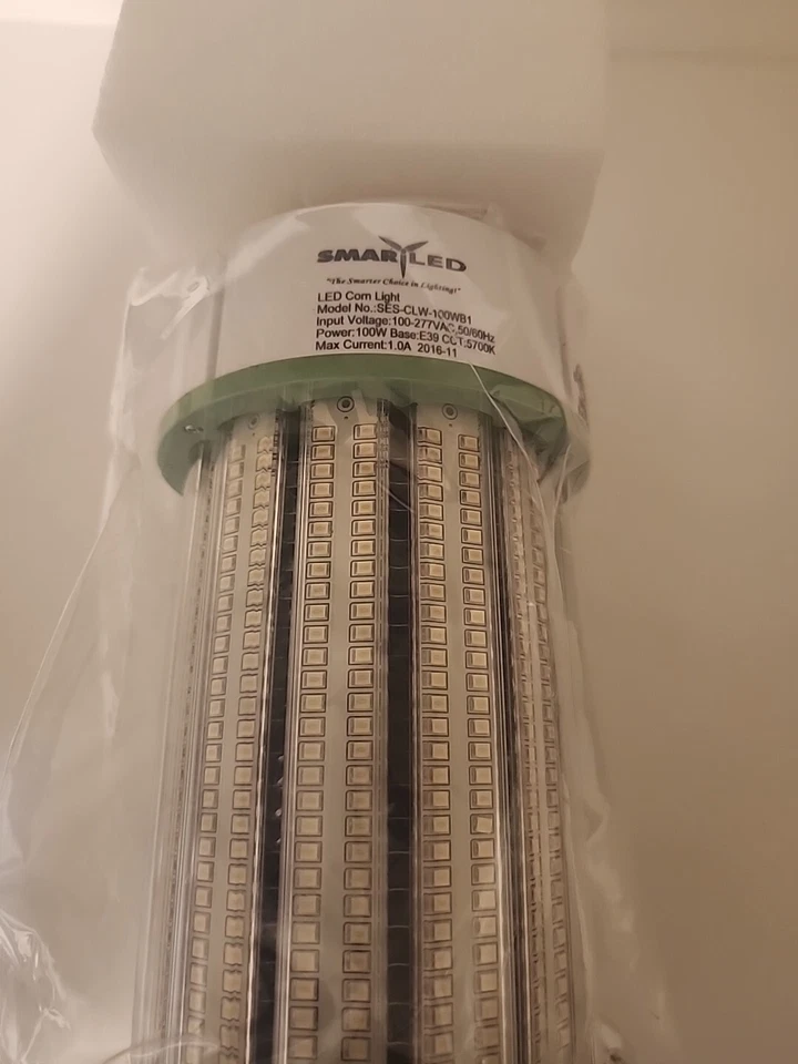 "FLWEII 100W LED Corn Light Bulb, E39 Base, 277-480V, 5000K Daylight 💡" - Image 3 of 4
