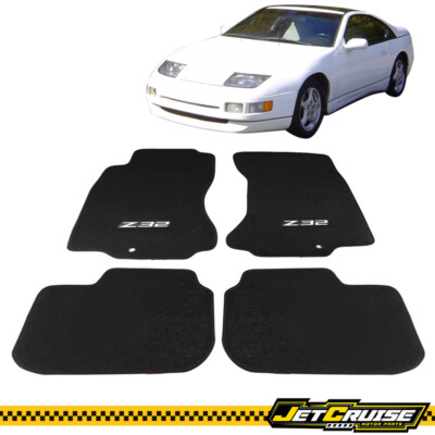 Fits 90-96 Nissan 300ZX Z32 Logo Car Nylon Floor Mats Front Rear