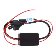 Car Antenna Adapter Converter Audio Radio FM AM Signal Amplifier 12V