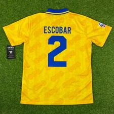 Colombia Camisa Amarilla de Replica de Futbol Retro, 1994 (Tallaje Americano)