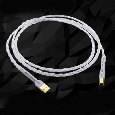 7N USB audio cable silver-plated A to B 2.0 audiophile-grade DAC decoder cable