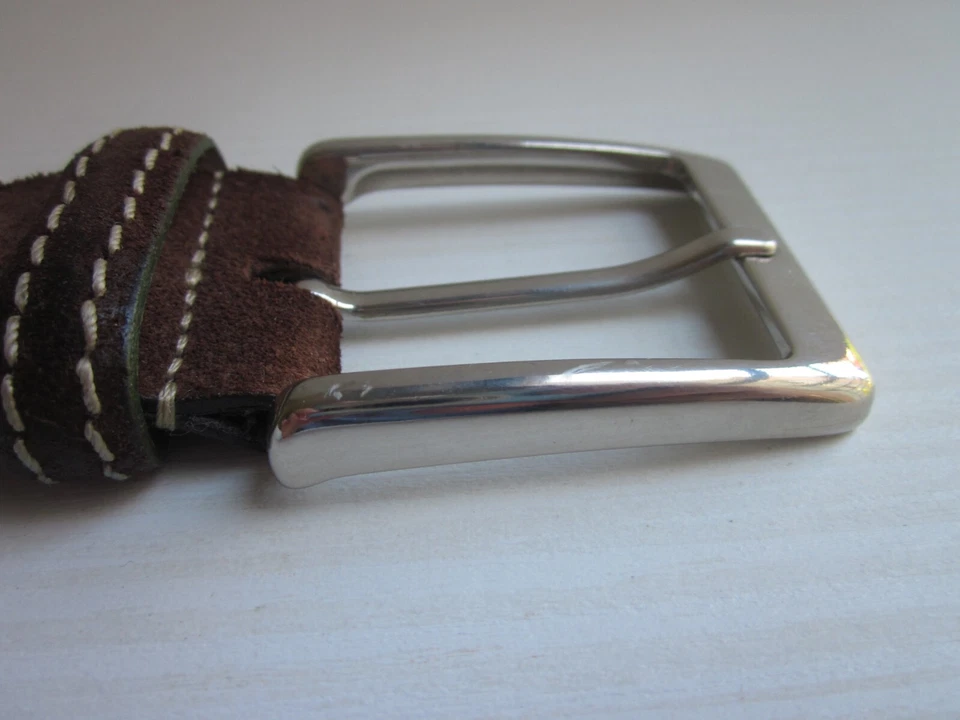 Missoni Originale-Fibbia Cintura Accessorio Uomo Cinte-Made Italy-Colore Cromato - Immagine 3 di 4