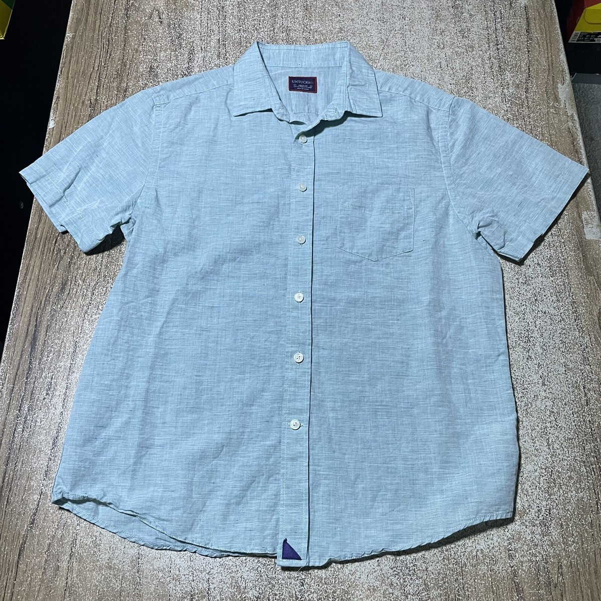 Untuckit Men's SS Button Up Casual Shirt Size M #26559 | eBay