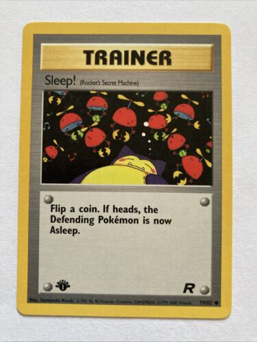 SLEEP! - 79/82 - 1st Edition Team Rocket - Pokemon Card - LP