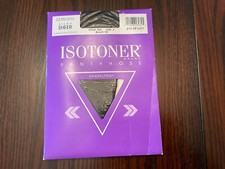 Isotoner Pantyhose Sandalfoot Silky Sheer Black Tie Size 3 NEW