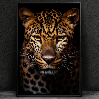   Wandbild, Leopard Animal, Tier Kunst, Acrylglas, Leinwand oder Poster Bild