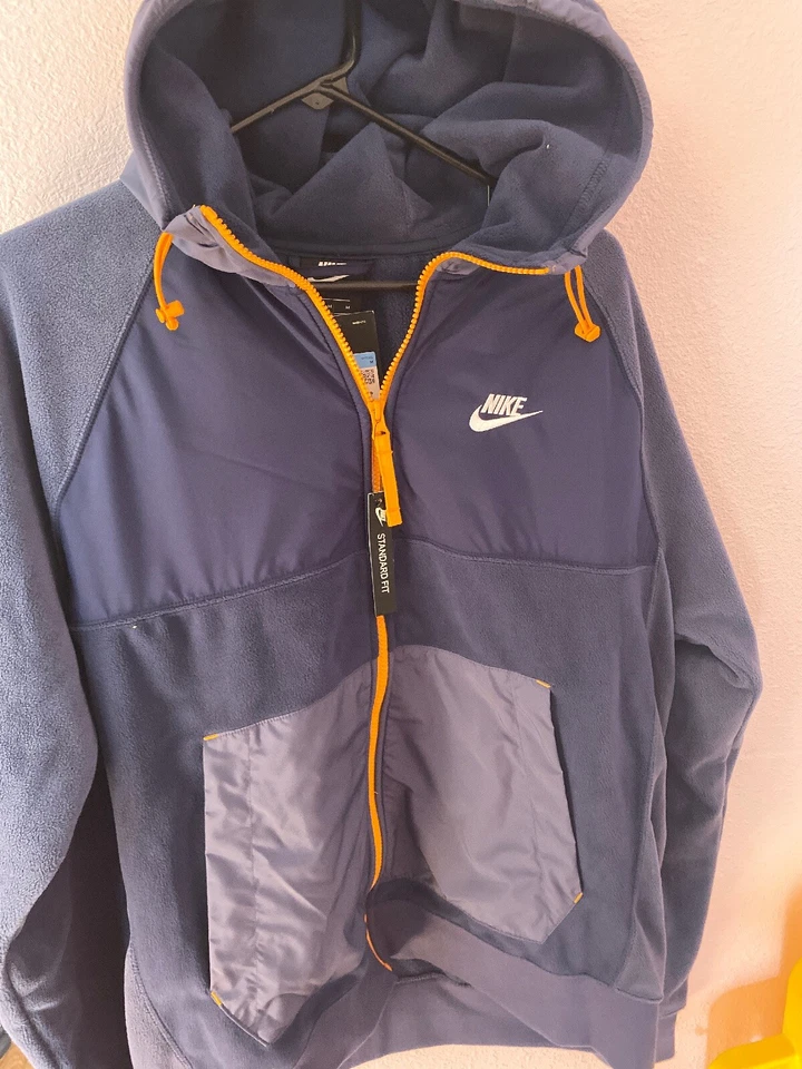 Nike Sport Jacket Polar Club Navy with pockets Men Sportswear Lifestyle Sz M - Image 4 of 4
