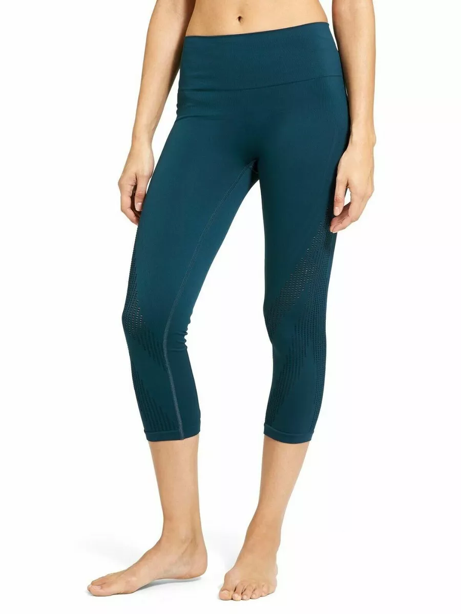 Athleta Blue Mesh Around Seamless Capri Yoga Pant #597391 NWT! M