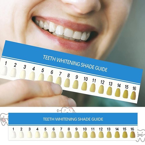 Shade Guide Sticker Teeth Whitening Paper Shade Guide 16 Colors Class 3D Shade Guide Card ...