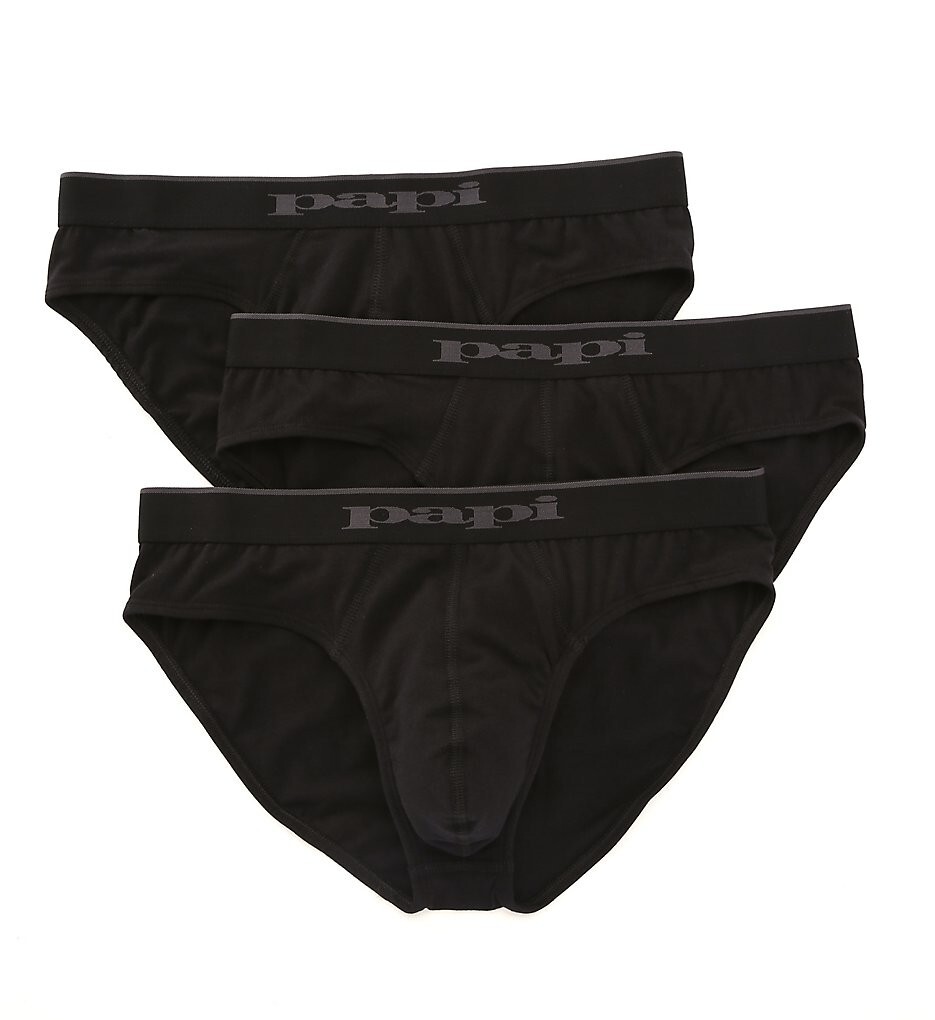 Papi Men's 3Pack Cotton Stretch Low Brief Style Papi Underwear 3