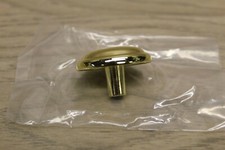 Lot of 68 NOS Zinc Mushroom Kitchen Cabinet Knobs 1-1/4" Diameter Polished Brass