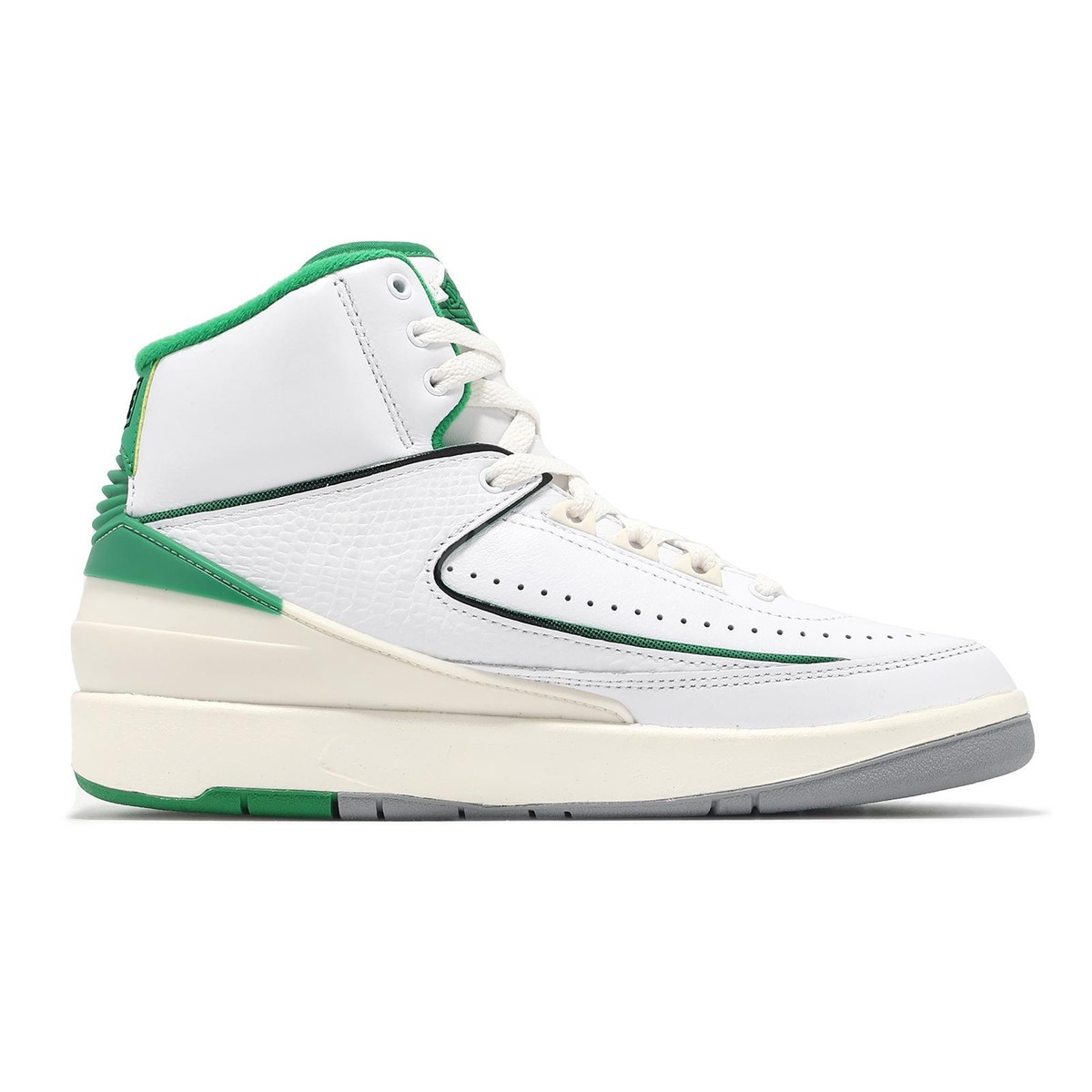 NIKE エアジョーダン 2 ホワイト/グリーン Nike Air Jordan 2 Retro GS Lucky Green White Sail Kid Women Shoes