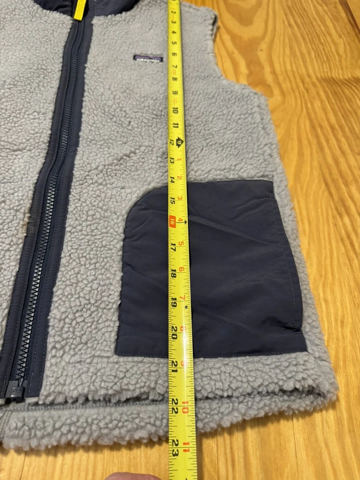 Patagonia Kids Retro-X Fleece Size XL 14 Gray Navy Blue STY65619 Polyester - Image 4 of 4