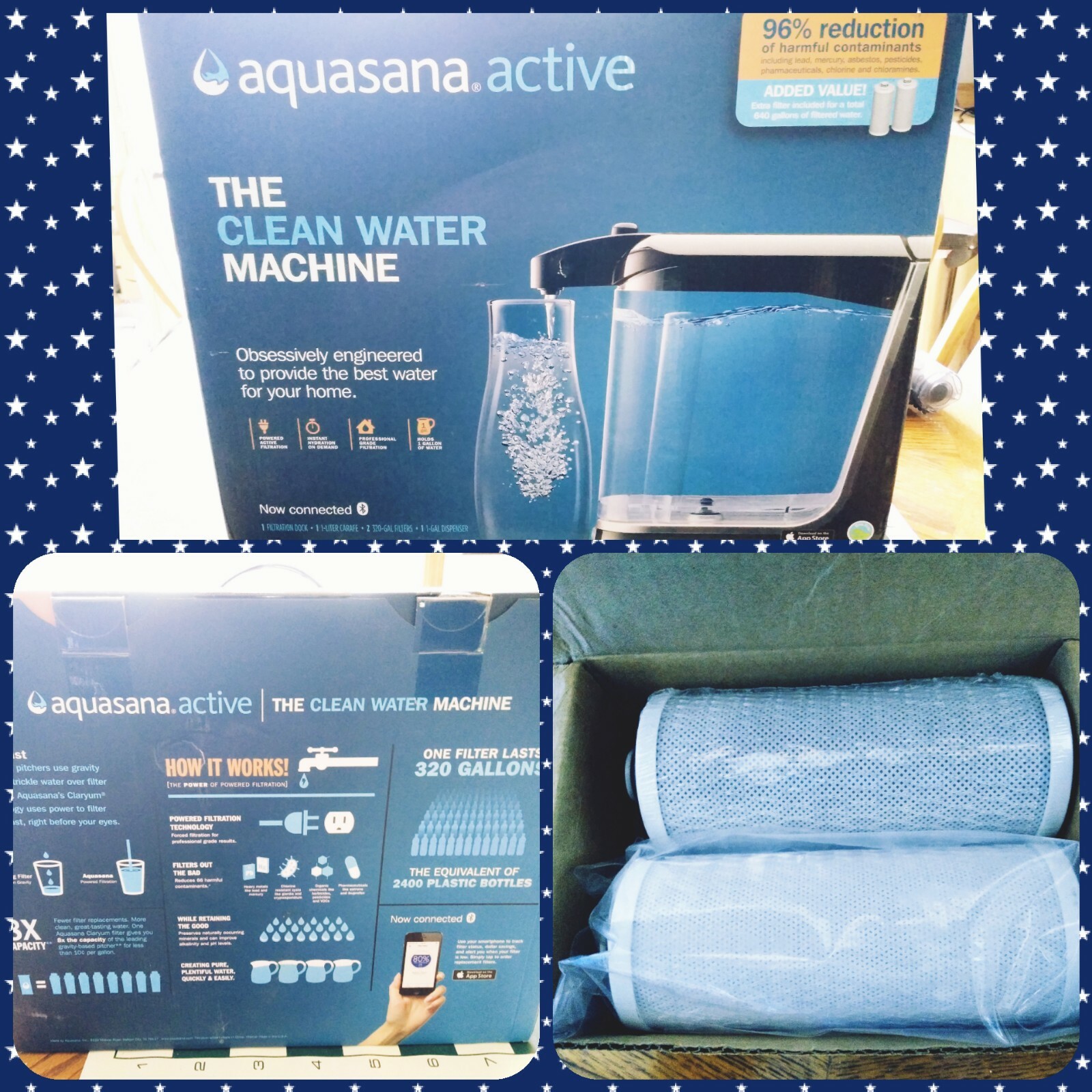 Aquasana Active Clean Water NSF Certified Filtration System 2 Filters