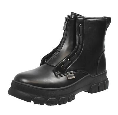 Buffalo Nova Zip Boot - Stivaletti Carrarmato Nero - Taglia 39 Scarpe Donna