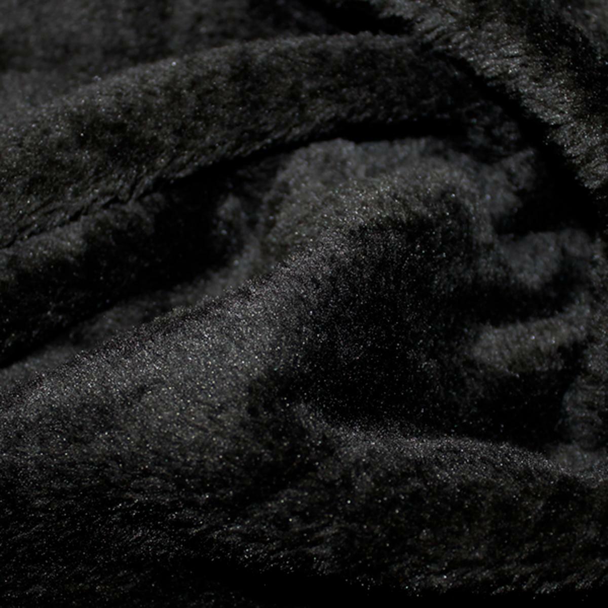 Tejido De Fleece Coral Supersuave - NEGRO