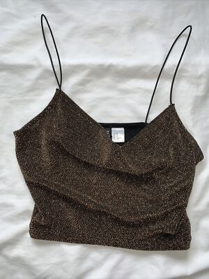 glitter gold crop top