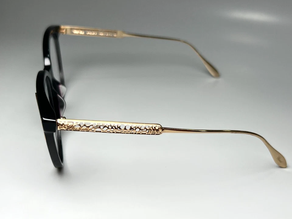 NOVO EM FOLHA ÓCULOS CHOPARD VCH253 0700 PLÁSTICO PRETO/DOURADO 53-135 ITÁLIA - Imagem 3 de 4