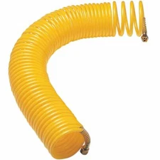 50ft x 1/4" Recoil Air Hose Re Coil Spring Ends Pneumatic Compressor Tool 200psi