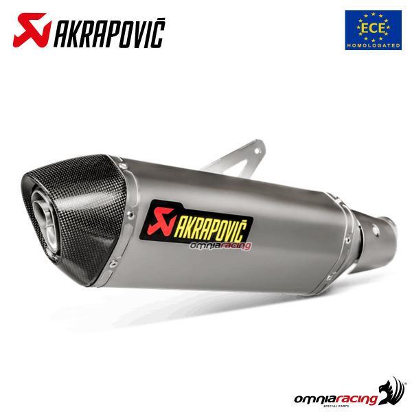 Terminale scarico Akrapovic omologato titanio Kawasaki Ninja 400 2018-2023