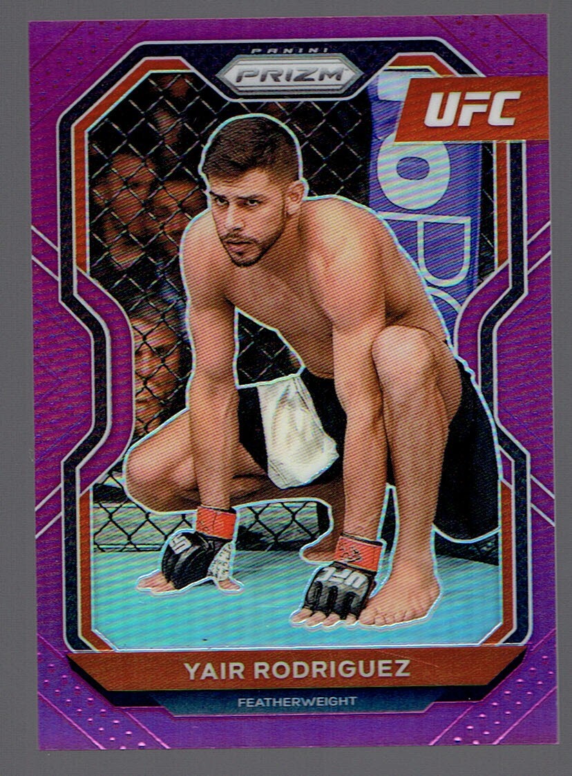 2021 Panini Prizm UFC Yair Rodriguez Purple Parallel Card 042/149