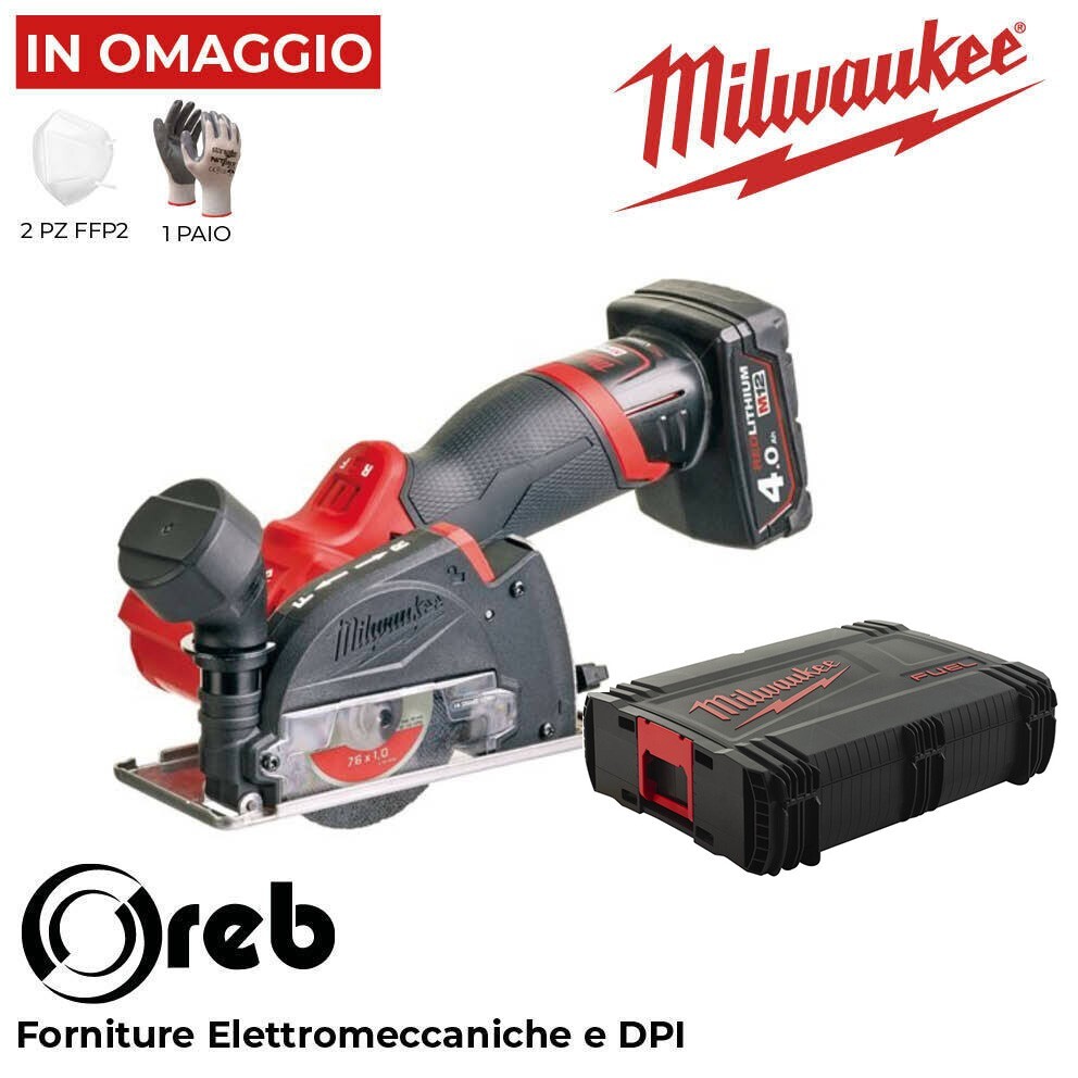 Smerigliatrice a batteria Mini smerigliatrice 76mm Milwaukee M12FCOT-422X