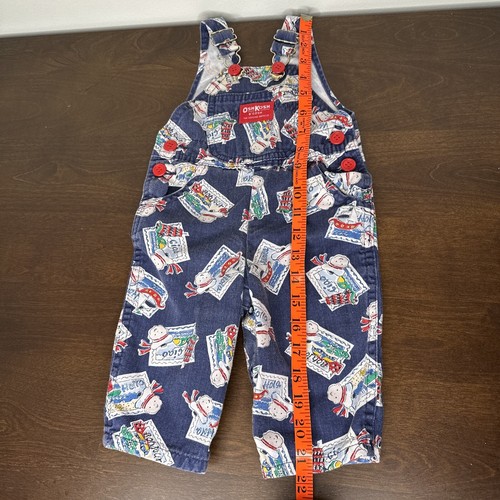 Vintage Oshkosh B'Gosh Bib Overalls Postcard Cotton Italy Sailor Baby 3-6 Mo USA - Picture 5 of 10