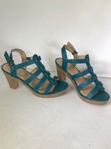 teal strappy sandals