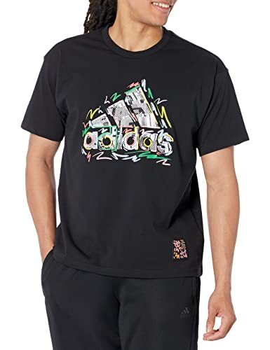 Мужская футболка Adidas в стиле 80-х годов, черная