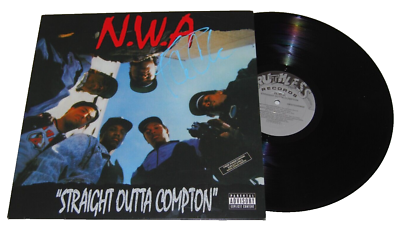 ICE CUBE signed (STRAIGHT OUTTA COMPTON) NWA Vinyl Record LP