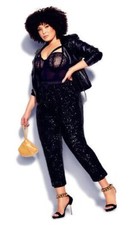 CITY CHIC Women s Let s Party Sequin Pants St...