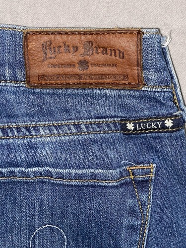 Lucky Brand Women's Size 6 Sofia Straight Distressed Blue Jeans 28x31 - Picture 6 of 12